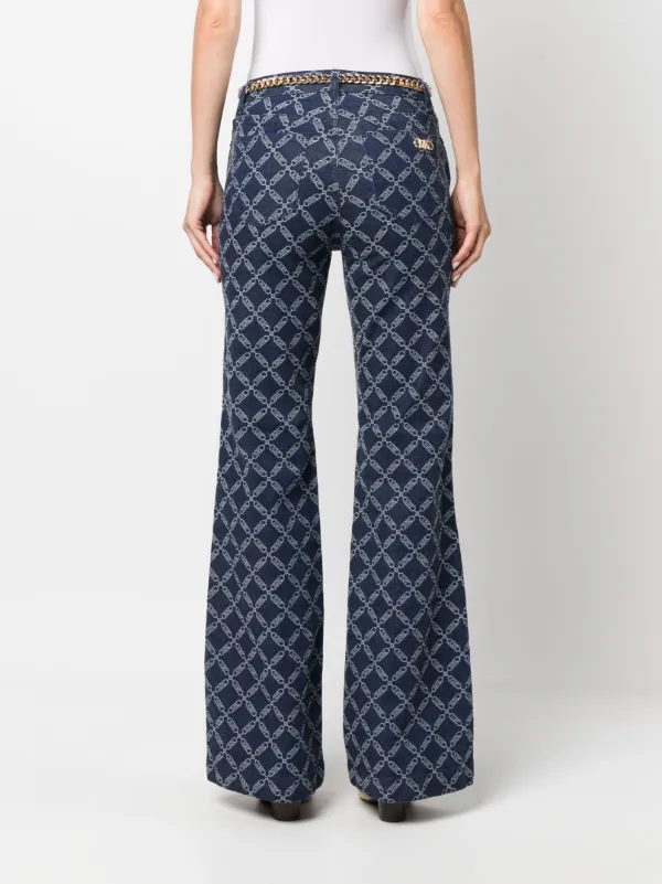 Michael Michael Kors monogram-pattern Flared Jeans - Farfetch 