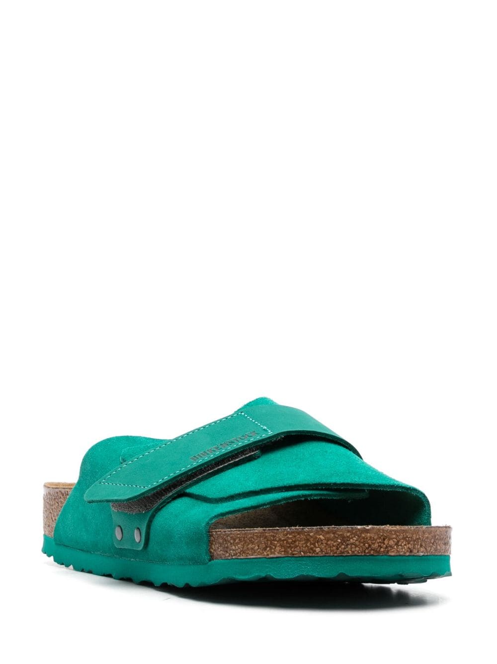 Birkenstock Kyoto suede slides - Groen