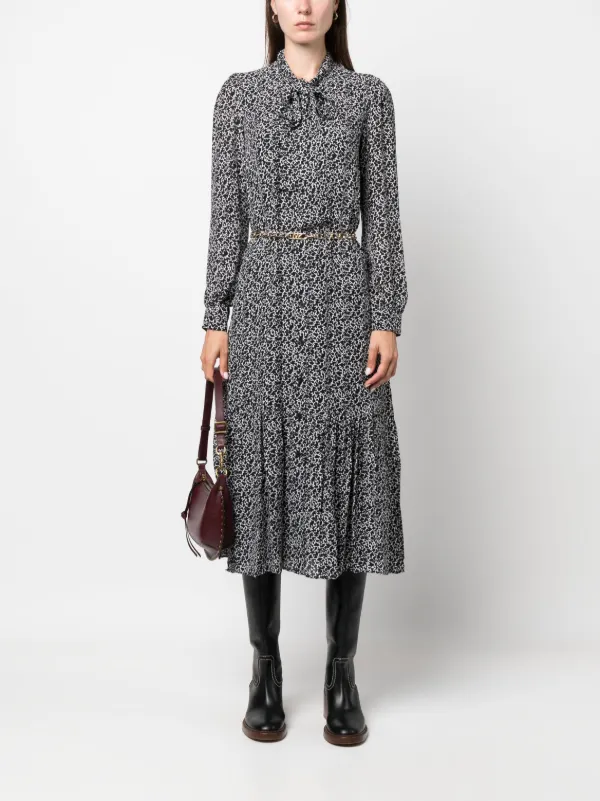 michael kors floral shirt dress Michael Kors Floral printed chiffon shirt dress|MS88Y468LU094