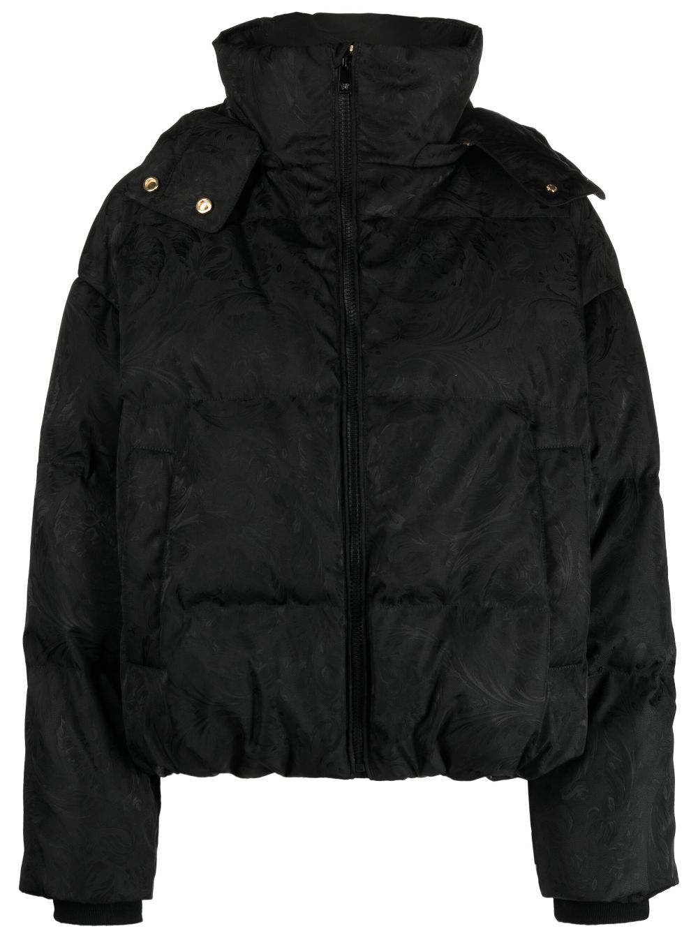 Barocco Silhouette jacquard puffer jacket