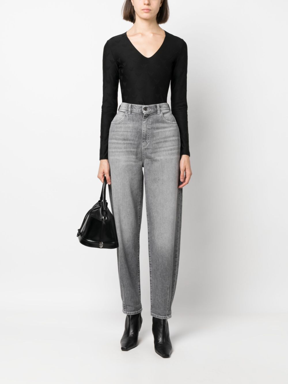 Emporio Armani High waist jeans - Grijs