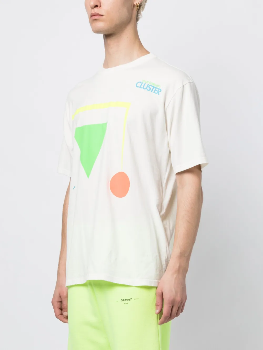 Shop Undercover Cluster Geometric-print Cotton T-shirt In White