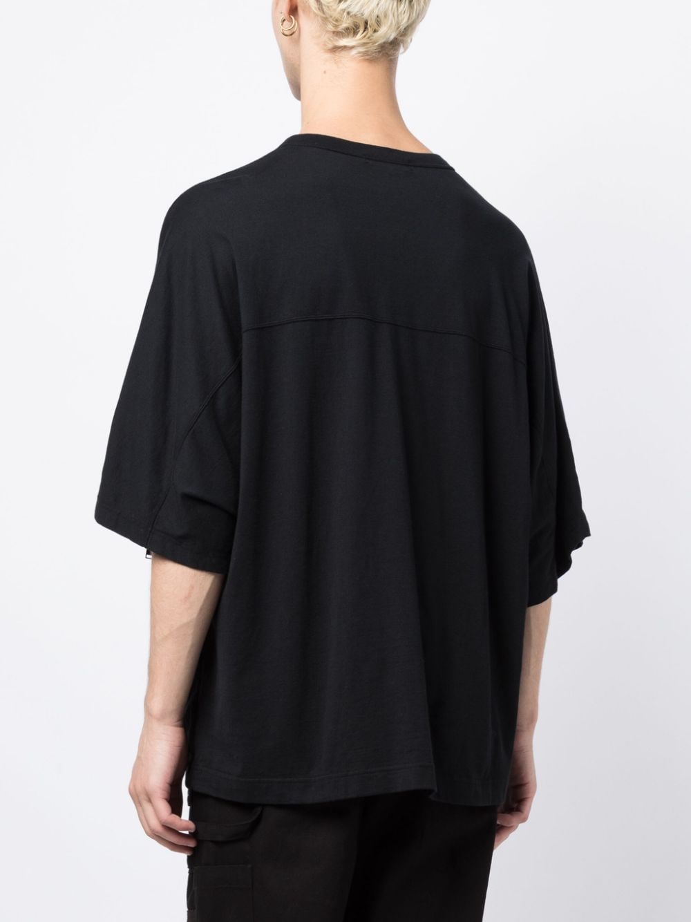 Shop Undercover Zip-detail Cotton T-shirt In Black