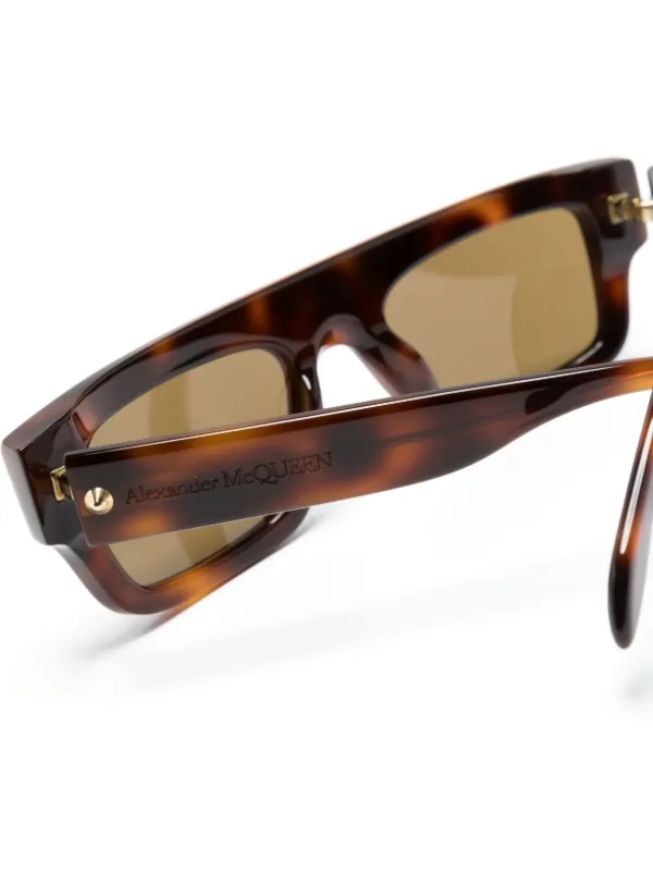Alexander McQueen Eyewear Sonnenbrille Mit Eckigem Gestell - Farfetch