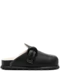 Marine Serre leather slide sandals - Black