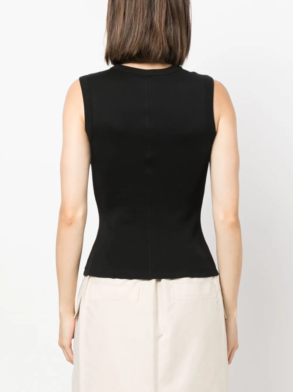 Flore Flore Esmé Organic Cotton Tank Top In Black