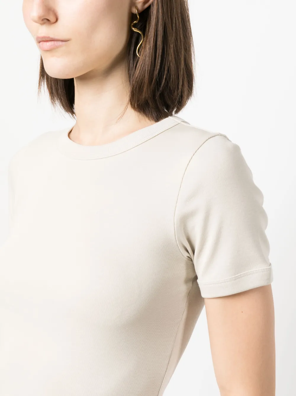Flore Flore Car Crew-neck Cotton T-shirt In Neutrals
