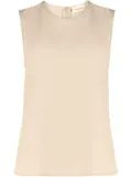 Calvin Klein sleeveless crêpe top - Neutrals