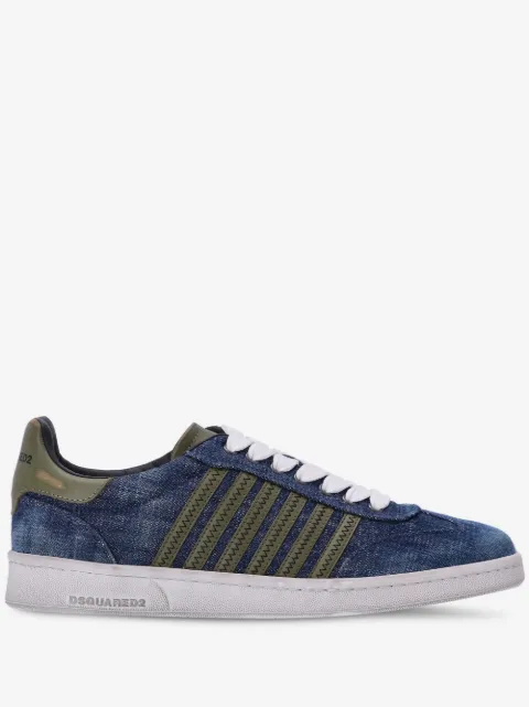 DSQUARED2 tenis bajos de mezclilla con agujetas