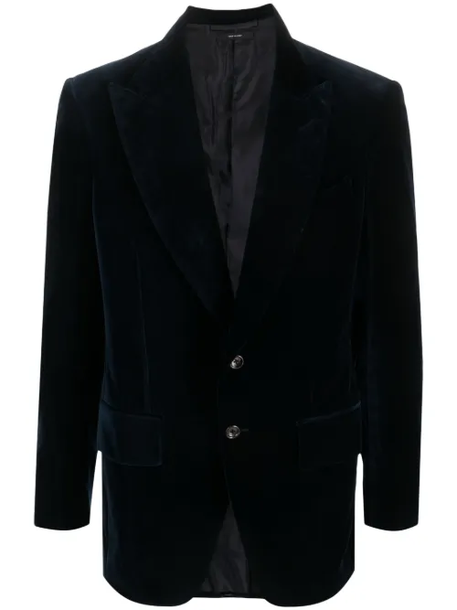 Blazer en velours à boutonnière - TOM FORD - Modalova