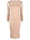 ANDREĀDAMO cut-out midi dress - Neutrals