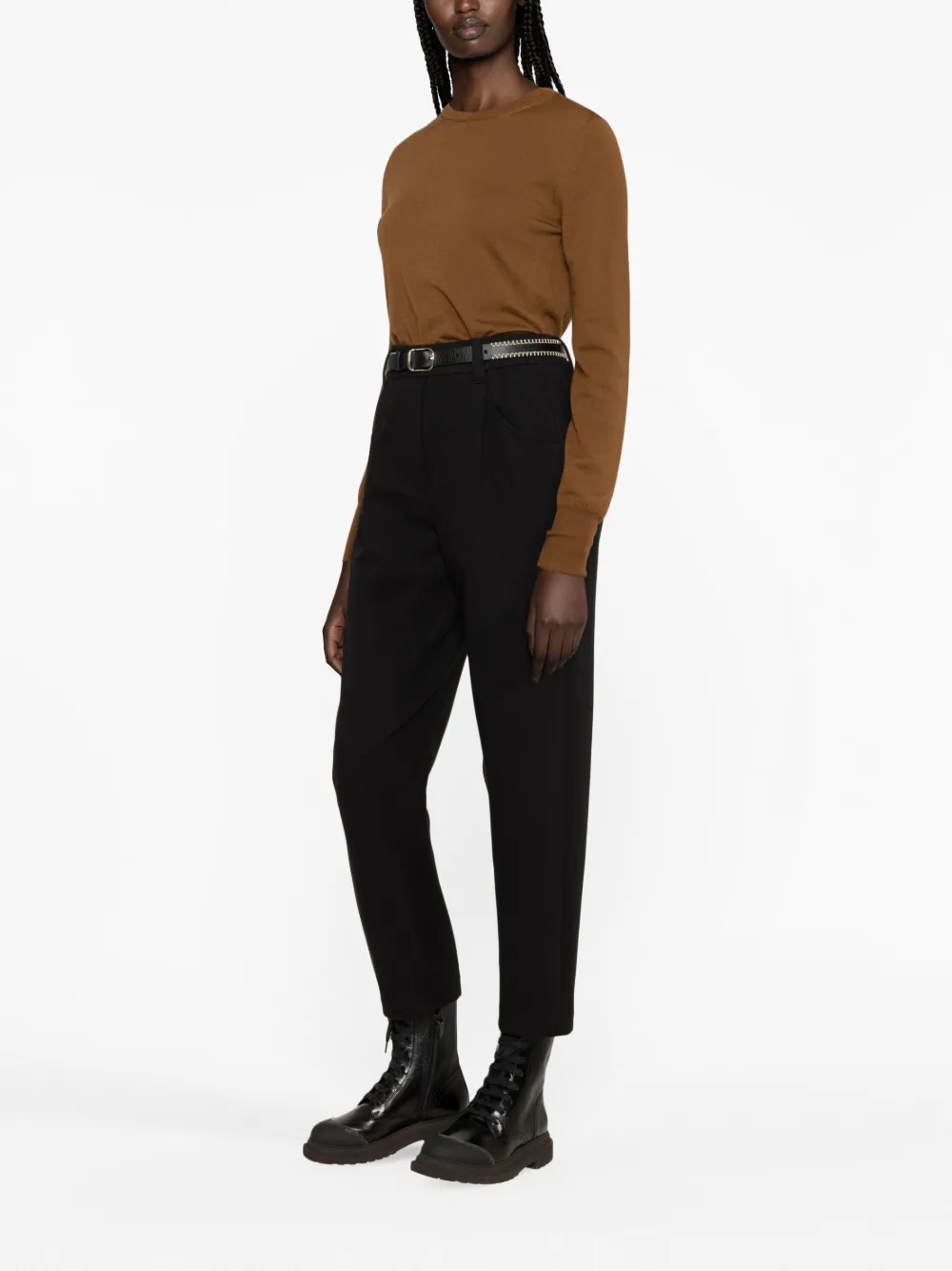 Shop Brunello Cucinelli Elasticated-waist Slouchy Trousers In Black