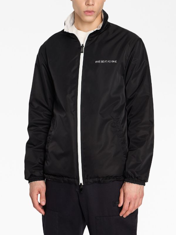 Armani Exchange logo-patch Reversible Jacket - Farfetch