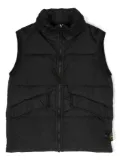 Stone Island Junior Compass-appliqué quilted gilet - Black