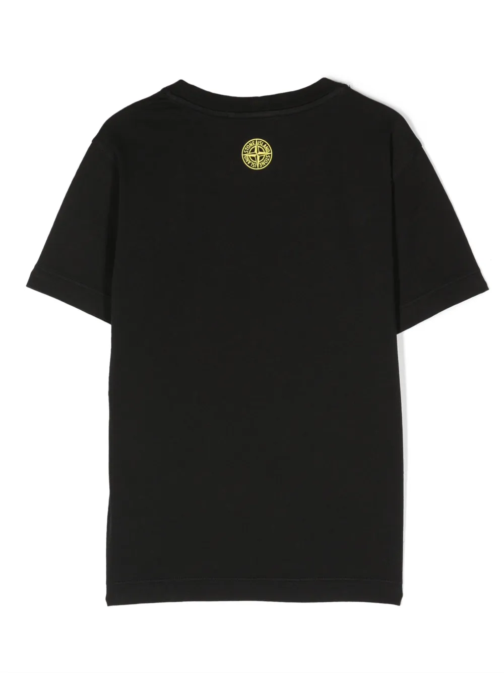 Stone Island Junior logo-print cotton T-shirt - Zwart