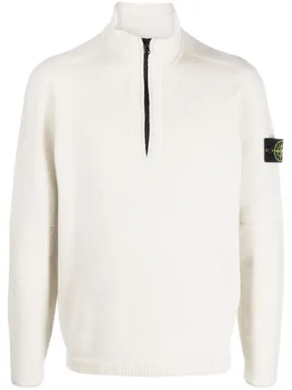 Stone Island Compass-motif half-zip Sweatshirt | Neutrals Stone Island Compass-motif half-zip Sweatshirt | Neutrals