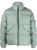 Stone Island Crinkle Reps Compass-badge puffer jacket - Green