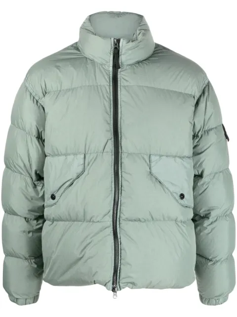 Stone Island Crinkle Reps Compass-badge puffer jacket