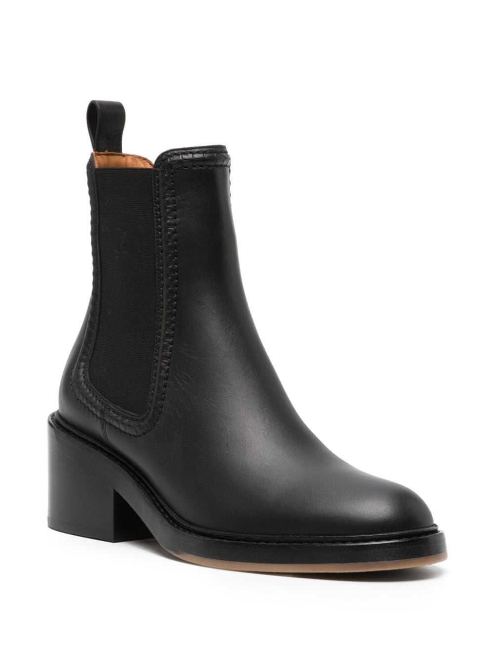 Shop Chloé Mallo 60mm Leather Boots In Black