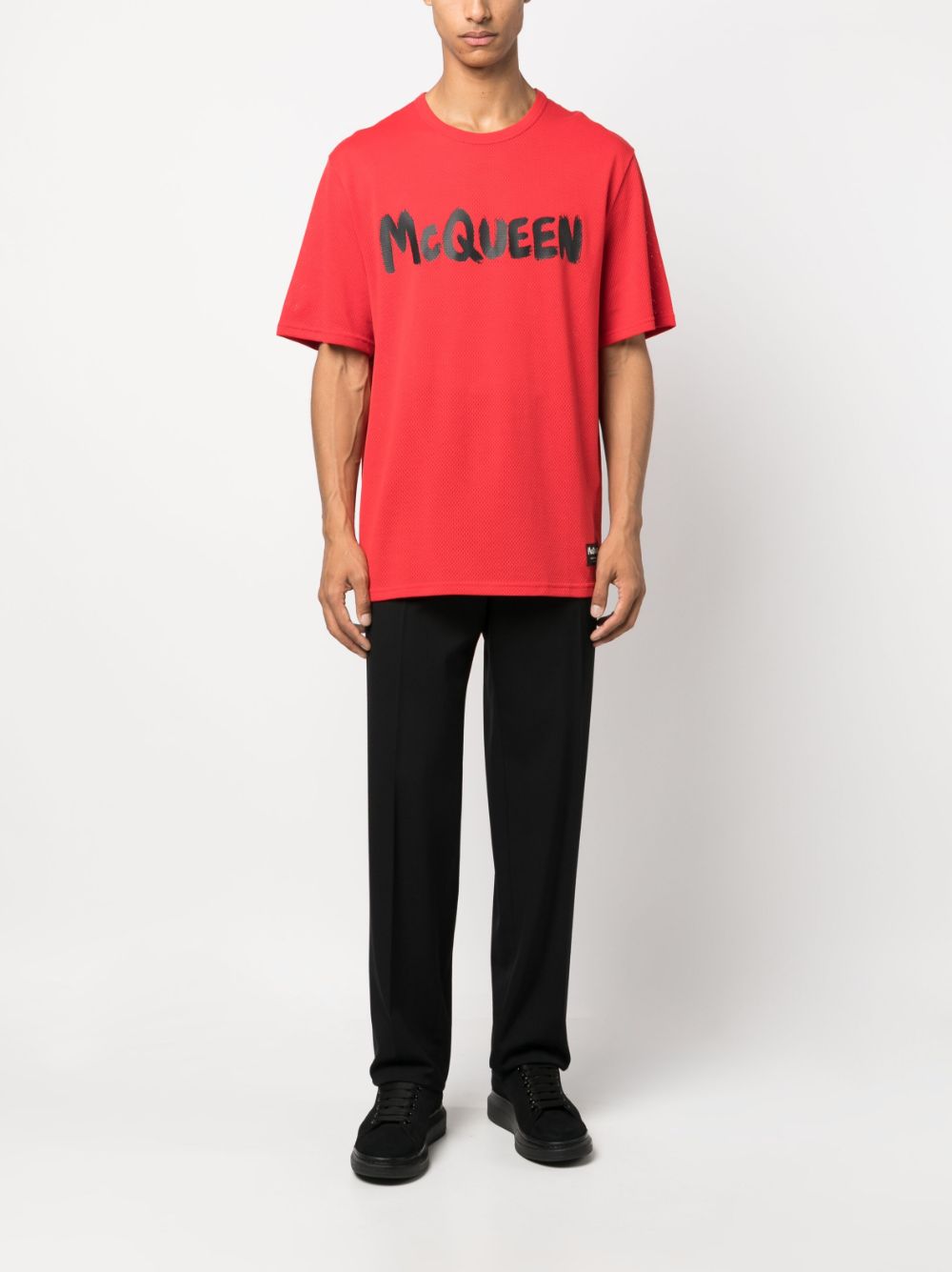 Alexander McQueen Graffiti-print T-shirt - Rood