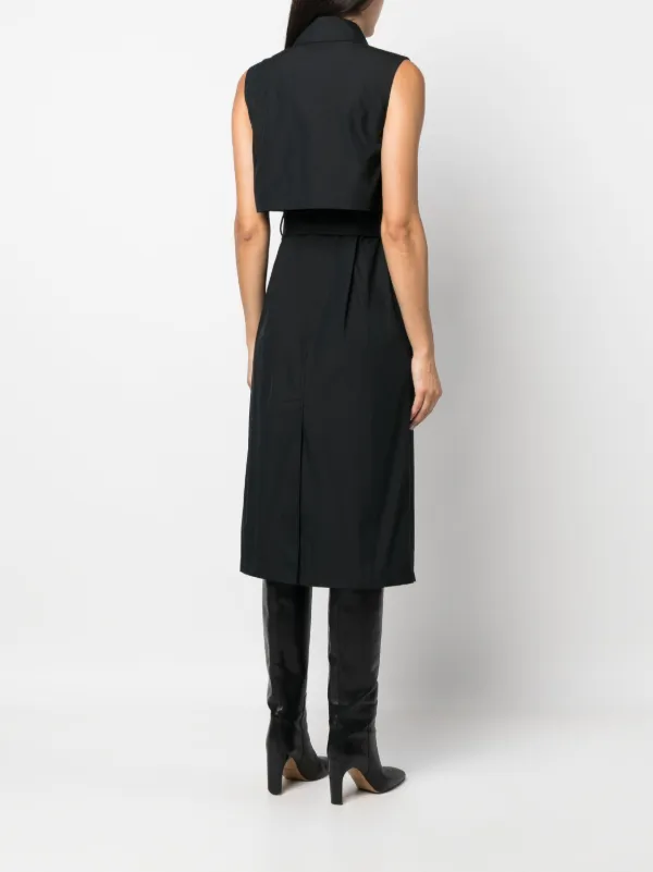 Burberry Sleeveless Trench Dress Black FARFETCH PL