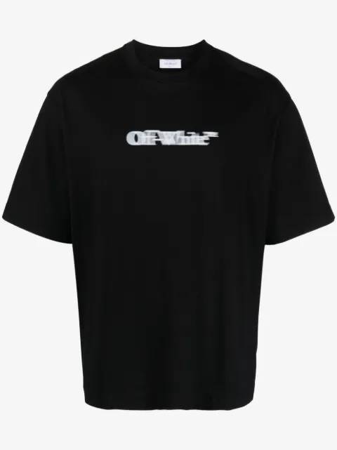Off-White blurred logo-print T-shirt