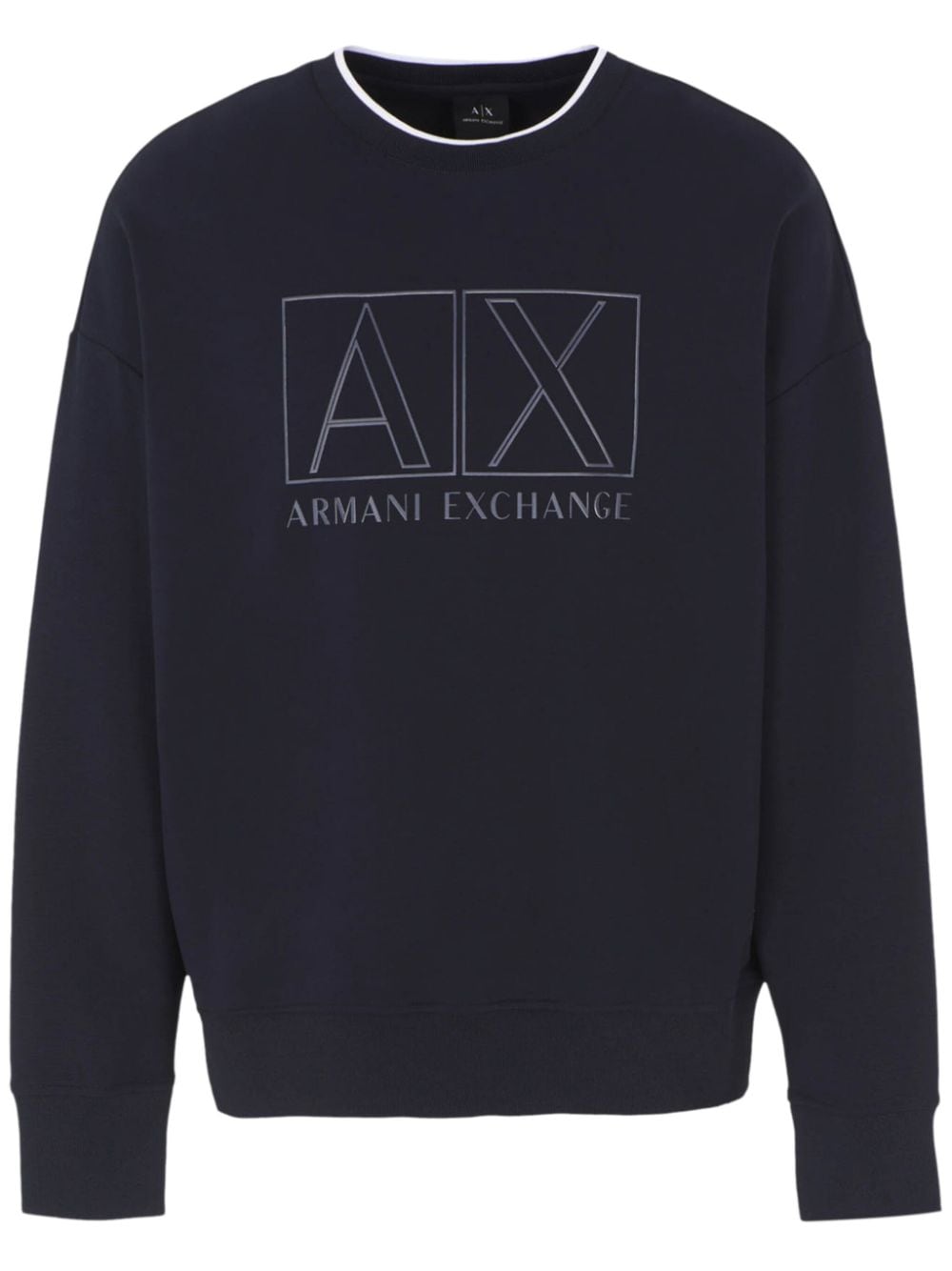 Armani Exchange Logo-print Cotton Sweatshirt In Black