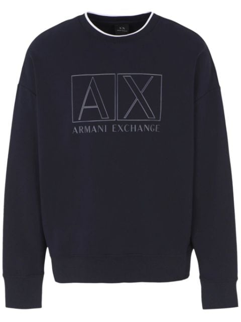 Armani Exchange logo-print cotton sweatshirt