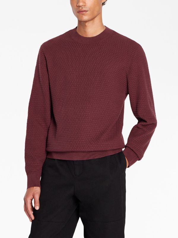 Armani exchange men's discount textured crew neck sweater