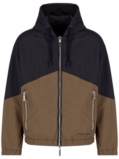 Armani Exchange colour-block hooded jacket Men