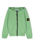 Stone Island Junior Compass-patch zip-up jacket - Green
