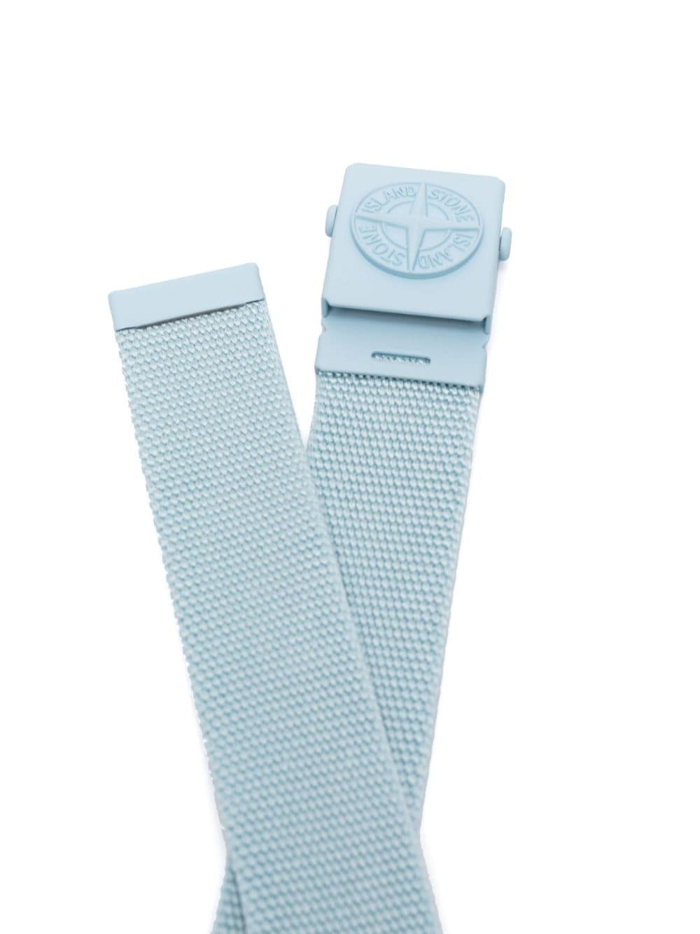 Stone Island Junior signature Compass-motif belt - Blauw