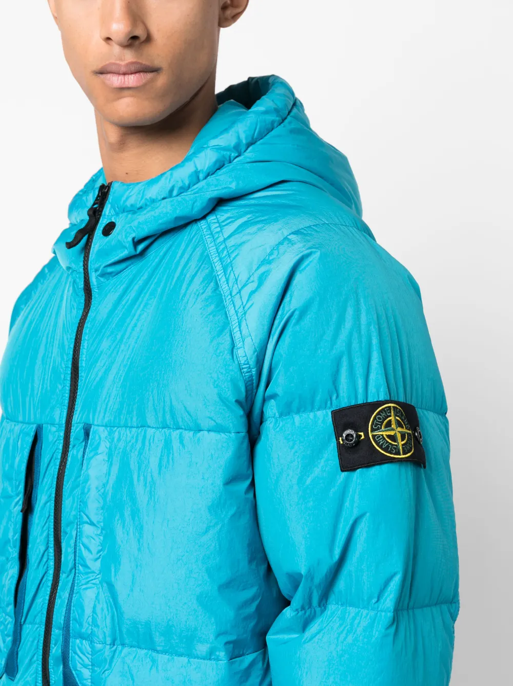 Stone Island Gewatteerd jack Blauw