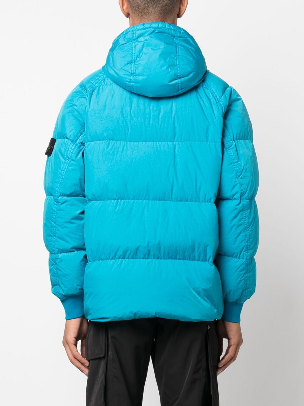 Stone Island Compass-patch Hooded Down Coat - Farfetch