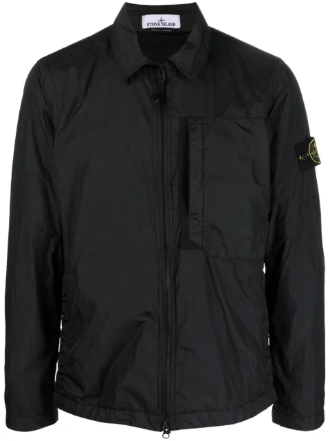Stone Island Crinkle Reps Compass-badge lightweight jacket