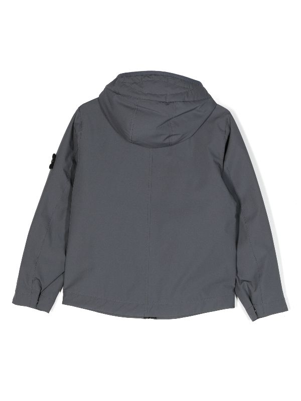 Stone island grey hot sale soft shell jacket