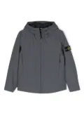 Stone Island Junior Compass-appliqué zip-up jacket - Blue