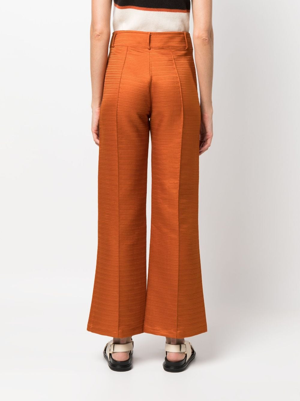 Shop D'estree Yoshitomo Straight-leg Trousers In Orange