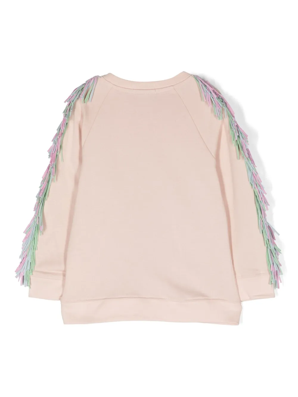 Stella McCartney Kids star-patch frayed sweatshirt - Roze