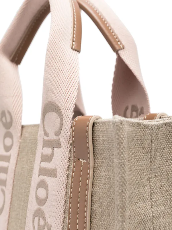 Chloé Small Woody Linen Tote Bag | Neutrals | FARFETCH