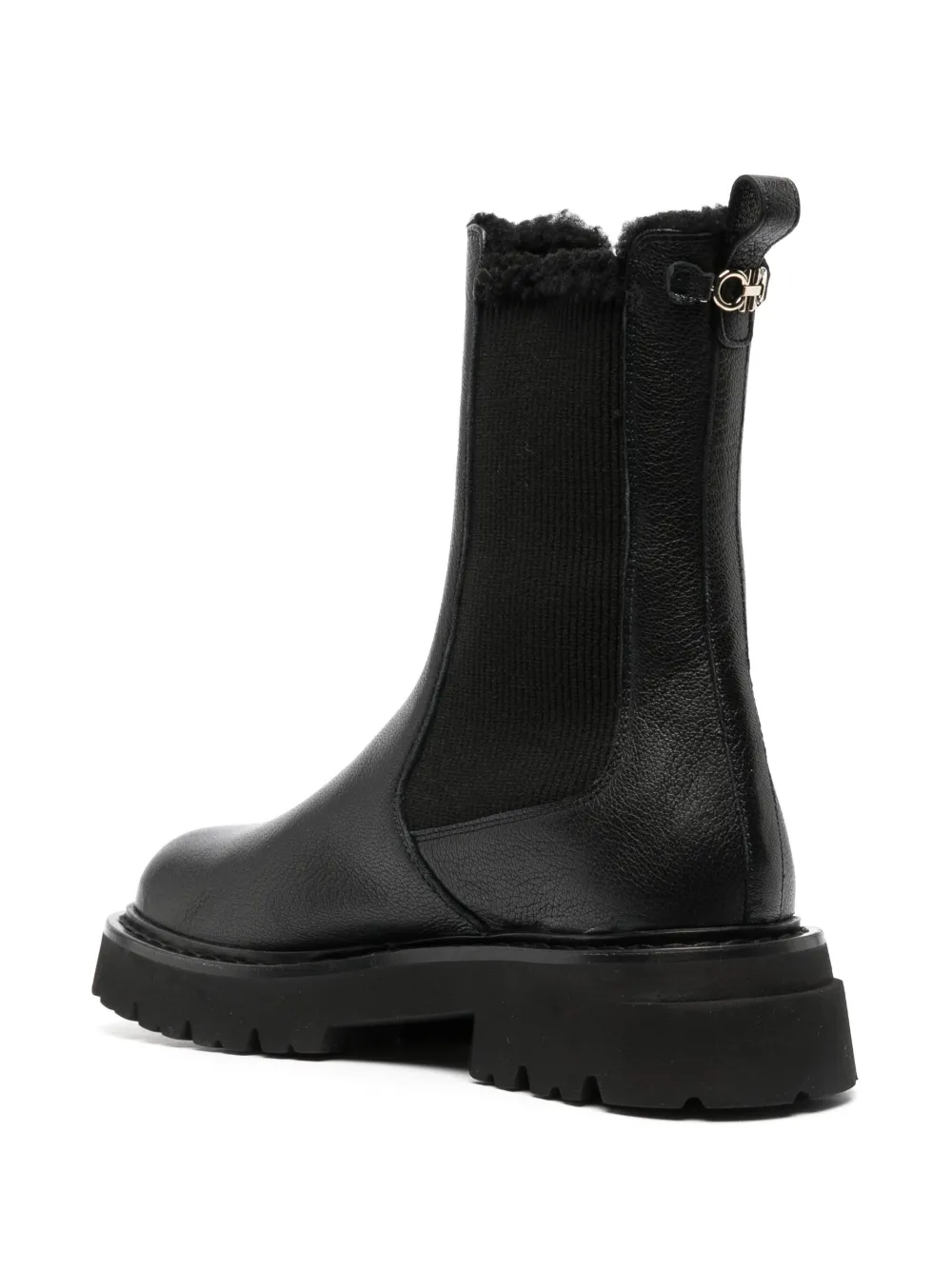 Ferragamo Laarzen met logoplakkaat Zwart