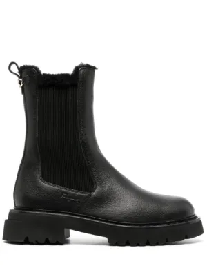 Jil Sander チャンキー レザーブーツ | ブラック | FARFETCH JP