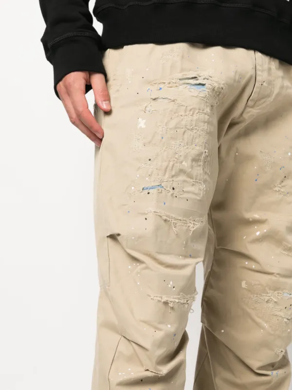 DSQUARED2 ダメージクロップドジーンズ DSQUARED2 ダメージ クロップドパンツ | ニュートラル | FARFETCH JP