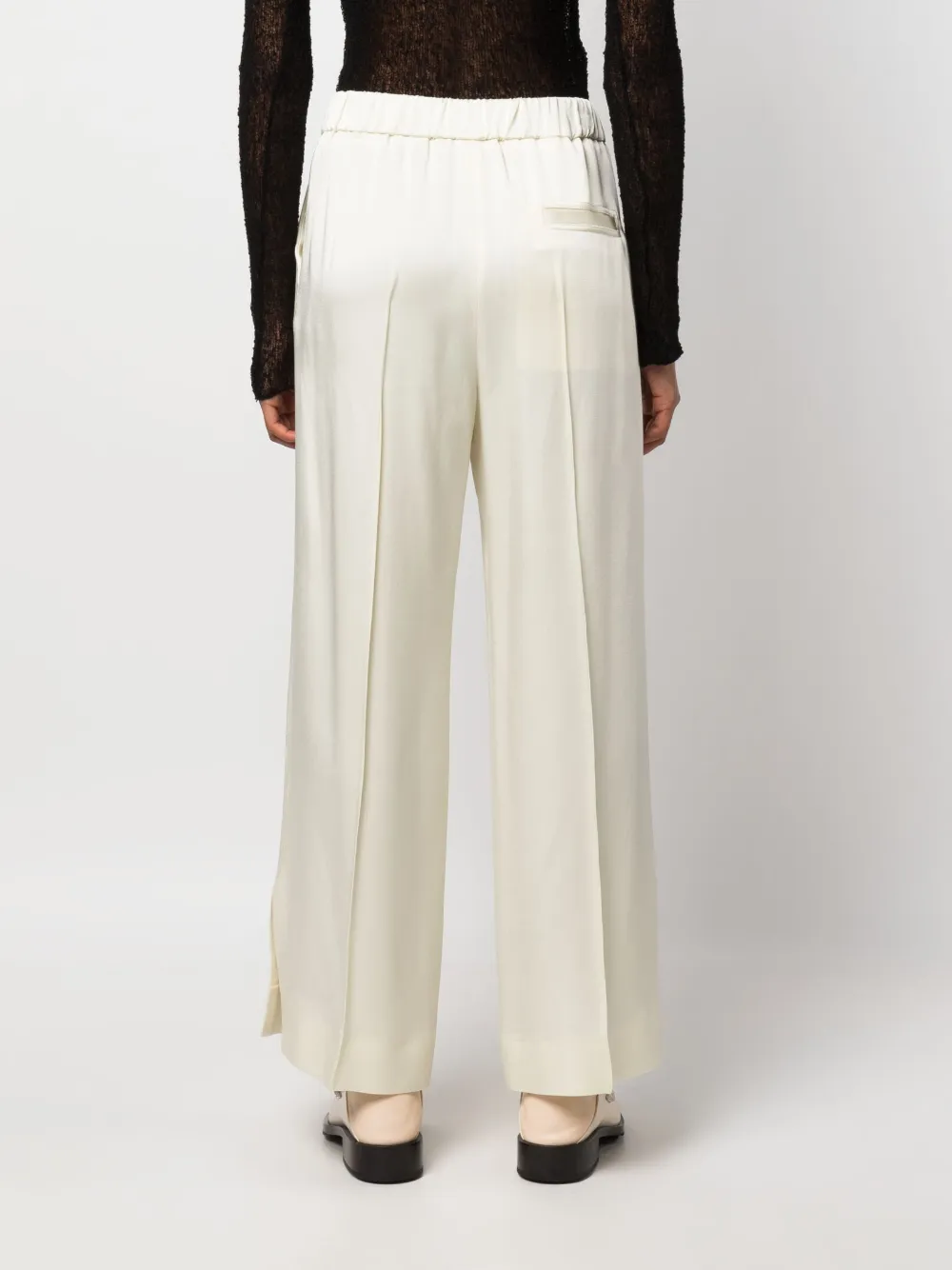 high-waist pleated trousers