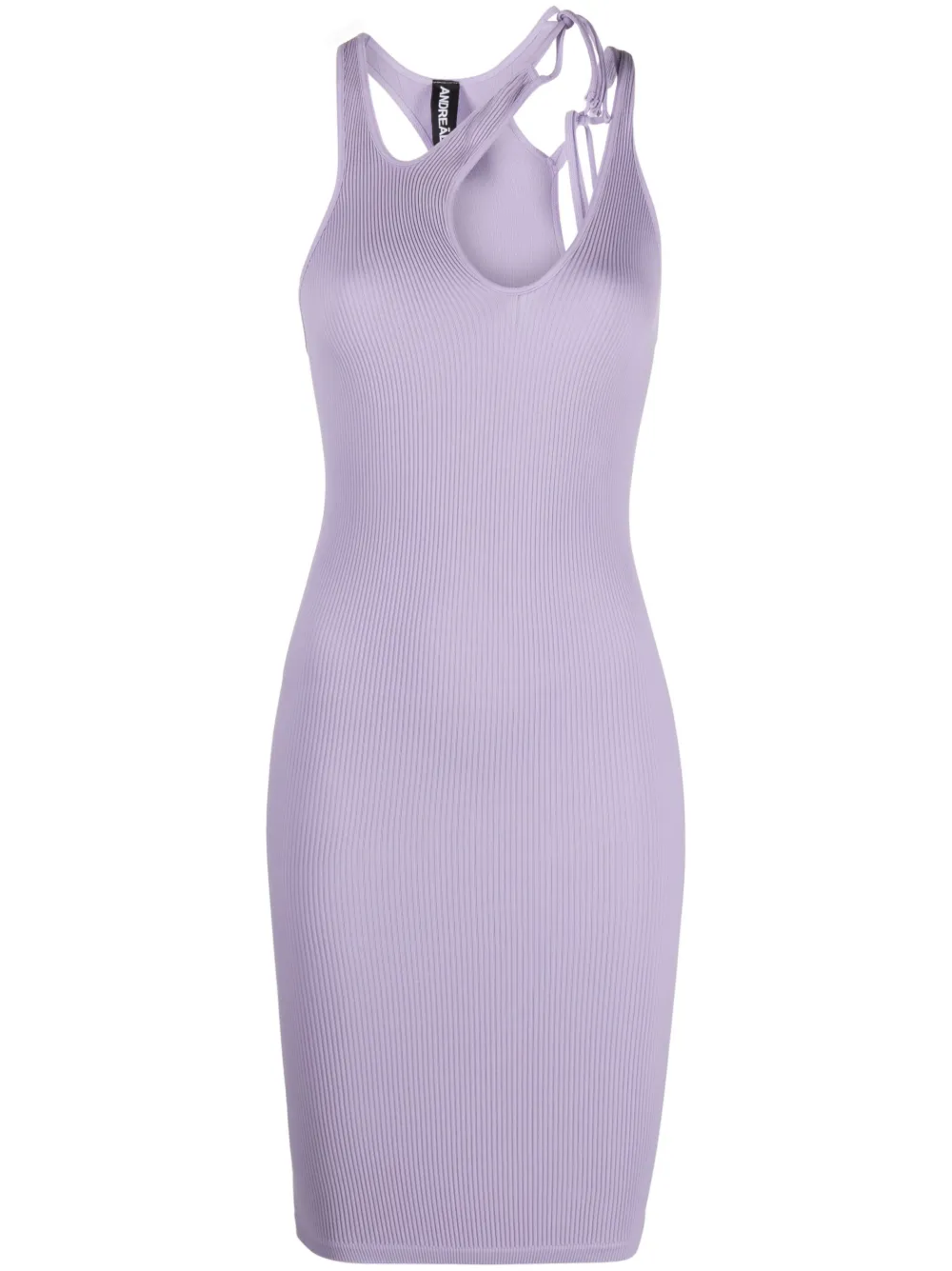 ANDREĀDAMO robe nervurée à design sans manches | violet | Image 1