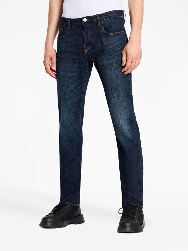 Armani Exchange slim cut mid rise Jeans Farfetch