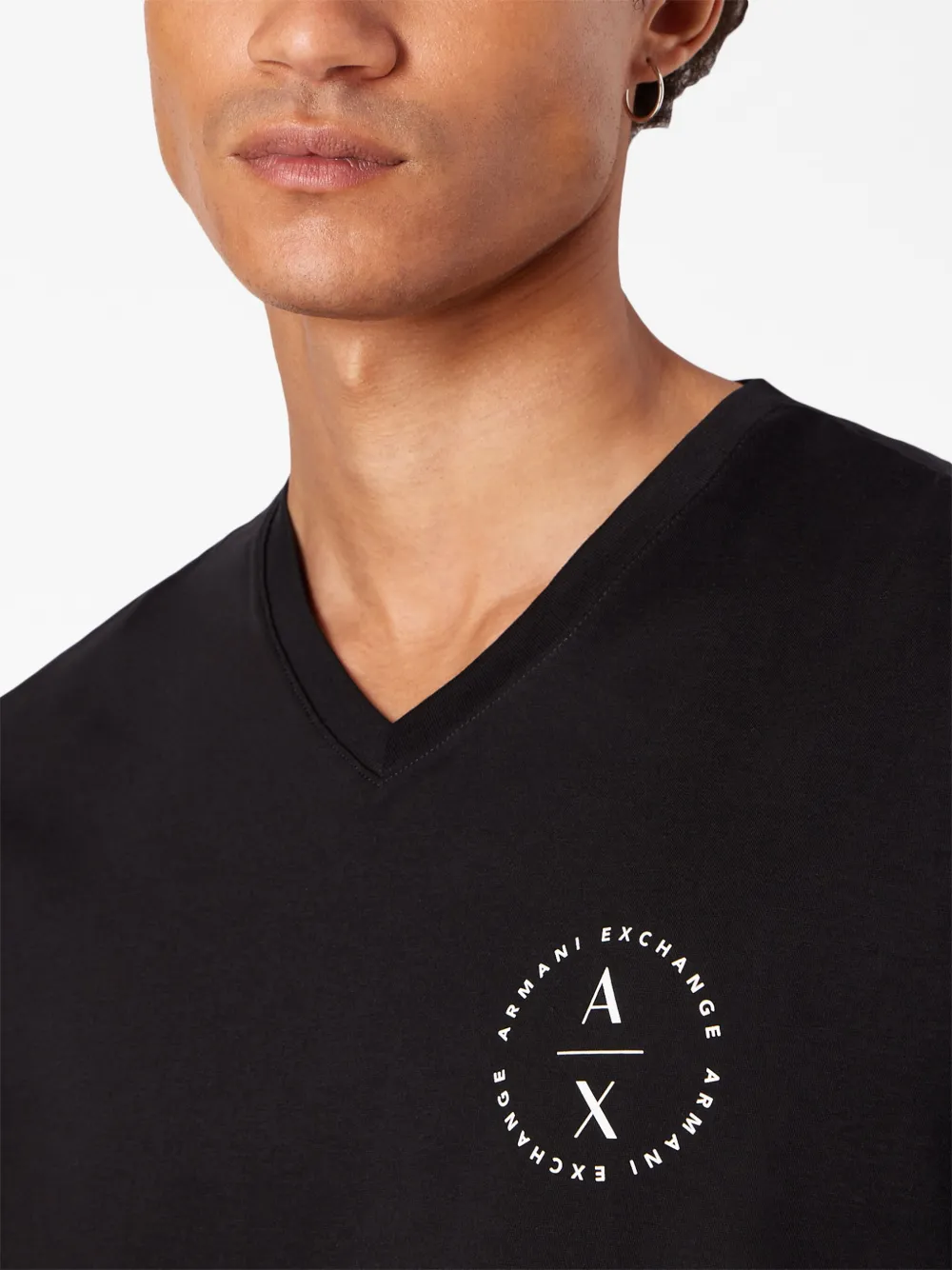 Armani Exchange Vneck logoprint Tshirt Farfetch