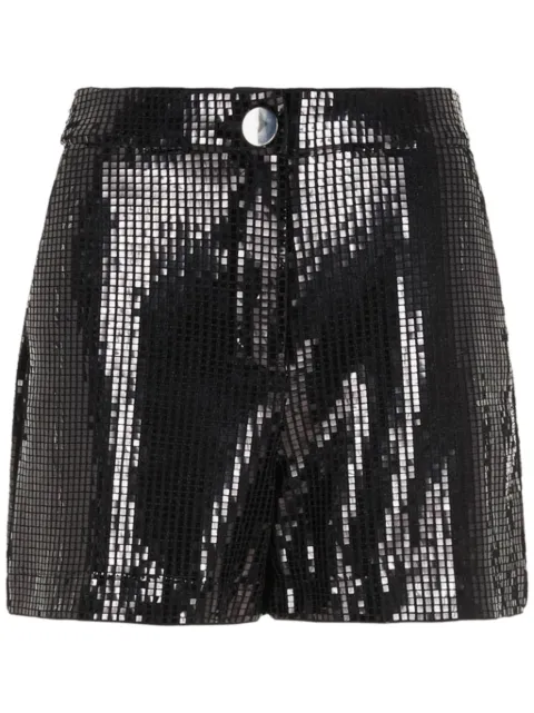 Armani Exchange metallic-effect high-waisted shorts