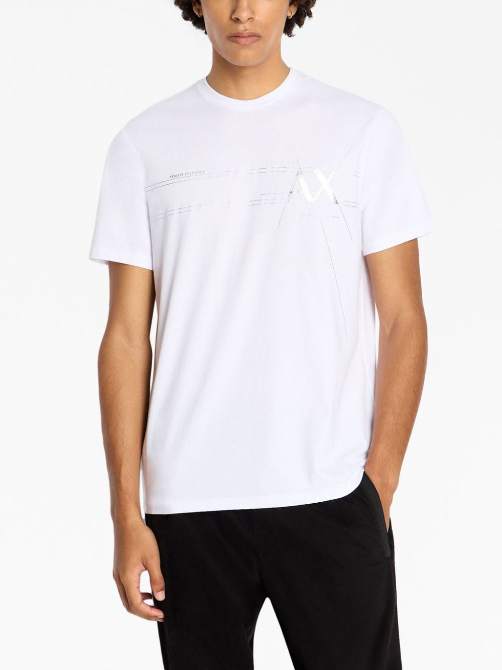 Armani Exchange T-shirt met logoprint Wit