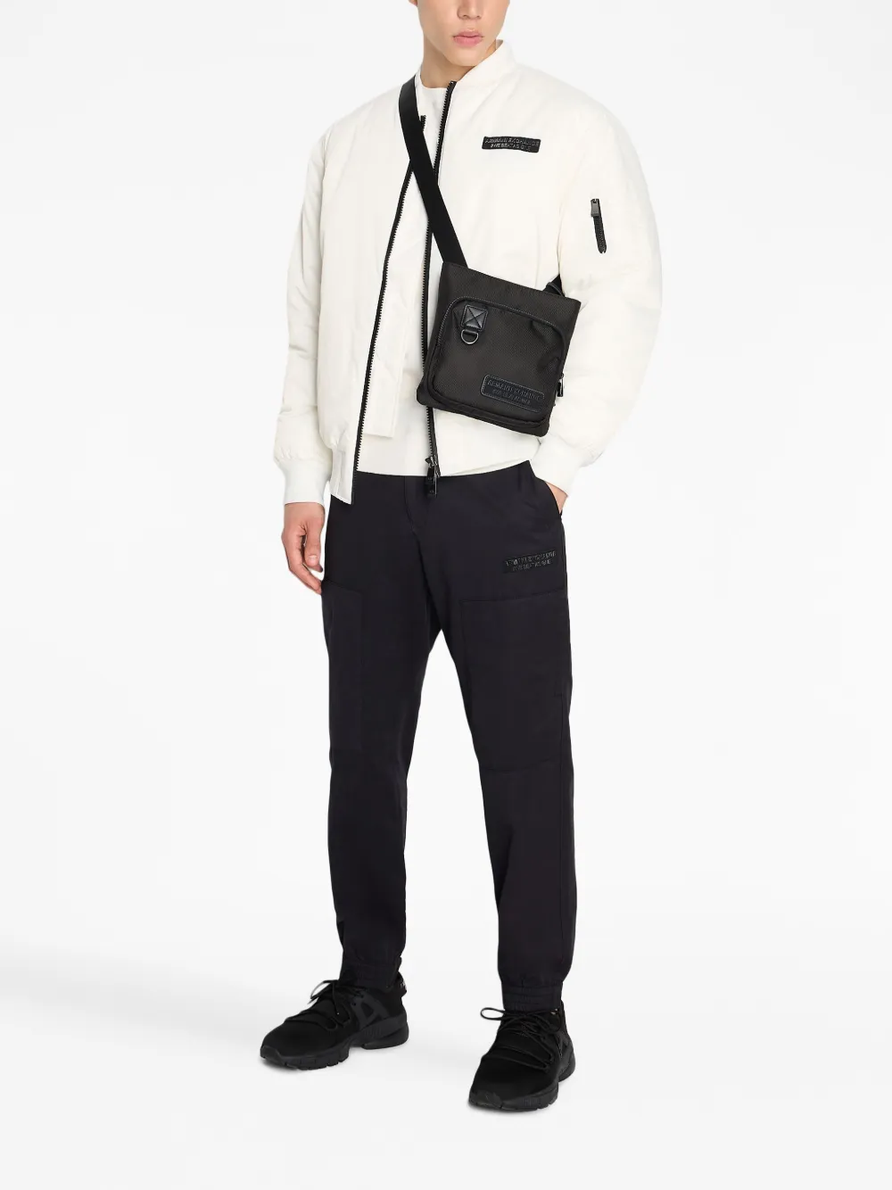 Armani Exchange Trui met logopatch - Wit